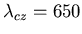 \( \lambda _{cz}=650 \)