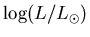 $\log(L/L_{\odot})$