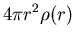 $\displaystyle 4\pi r^2 \rho(r)$
