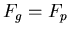 $F_{g}=F_{p}$