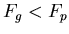 $F_{g}<F_{p}$
