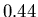 \( 0.44 \)