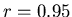 \( r=0.95 \)